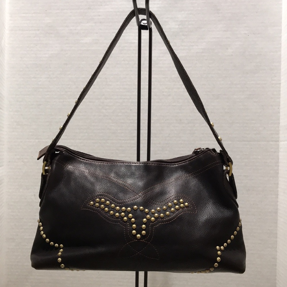 MONTANA SILVERSMITHS Brown Leather Shoulder Bag
